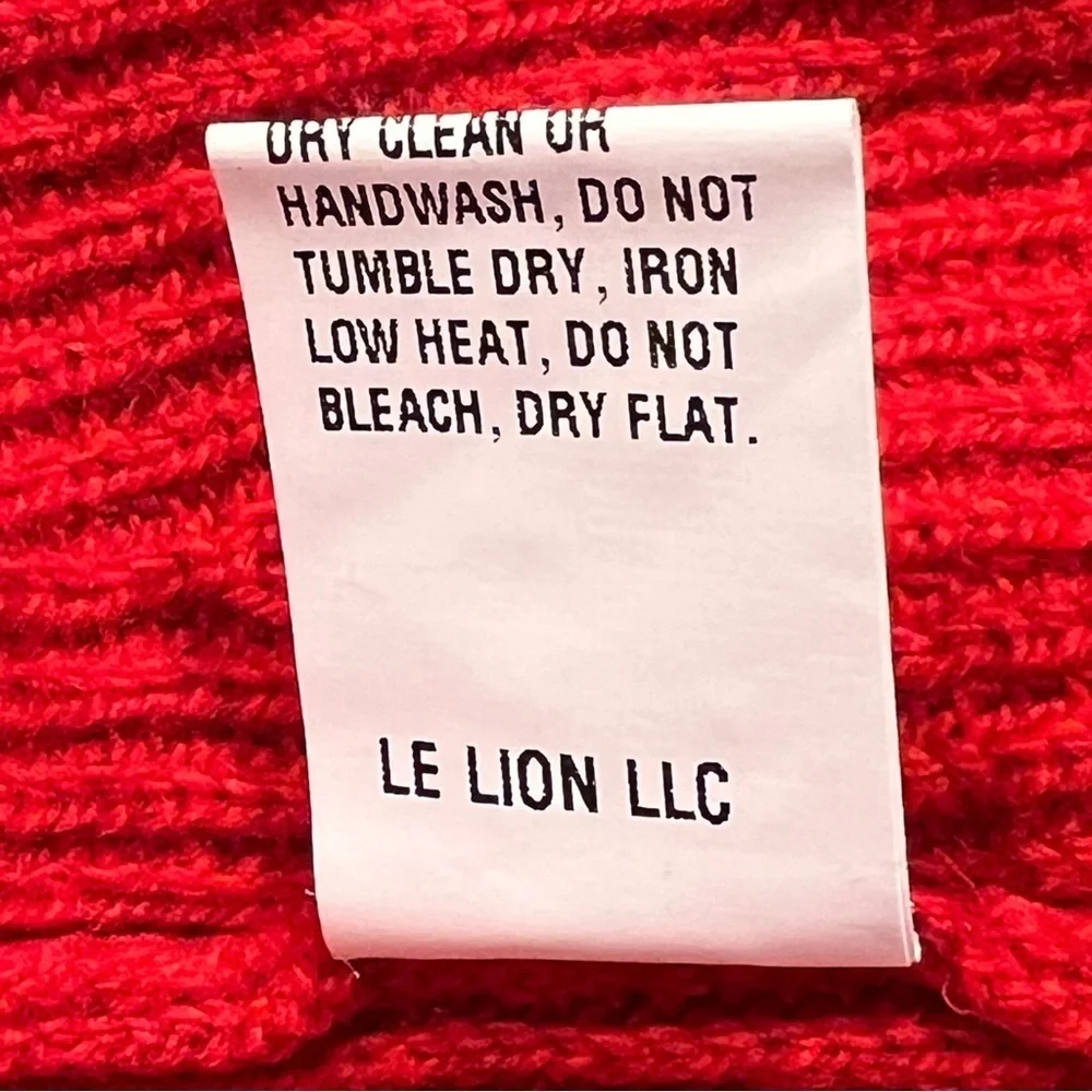 NWOT Le Lion Roncade Virgin Wool Floral Print Pullover Sweater Sz-S